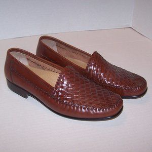 GIORGIO BRUTINI MEN'S BROWN LEATHER SLIP ON DRESS SHOES